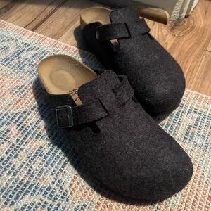Charcoal Birkenstock Clogs